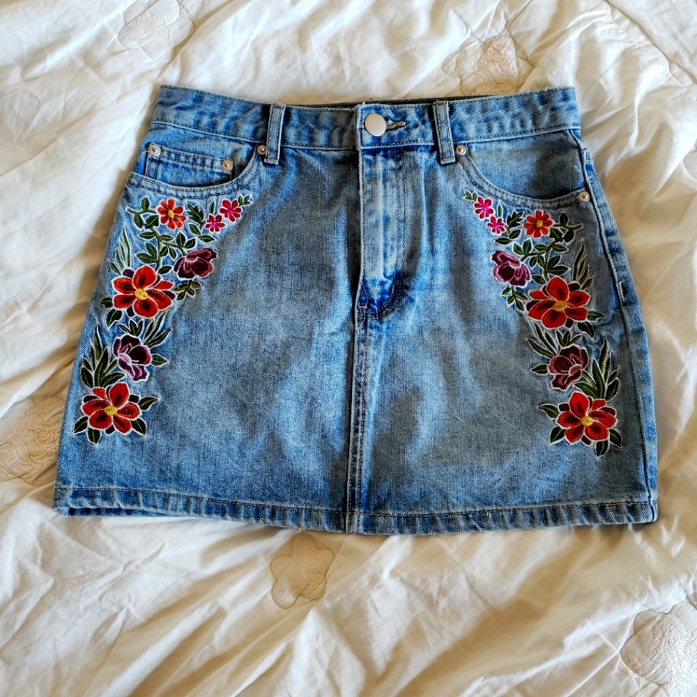 NWOT Denim Mini-Skirt